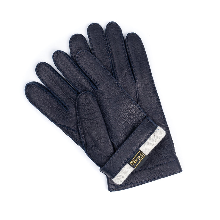 Peccary Leather Glove - Navy