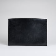 Suede Lined 806 Lock Folio in English Bridle Leather - Black
