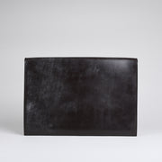 Suede Lined 806 Lock Folio in English Bridle Leather - Chocolate