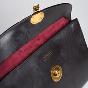 Suede Lined 806 Lock Folio in English Bridle Leather - Chocolate