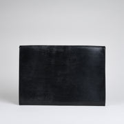 Suede Lined 808 Lock Folio in English Bridle Leather - Black