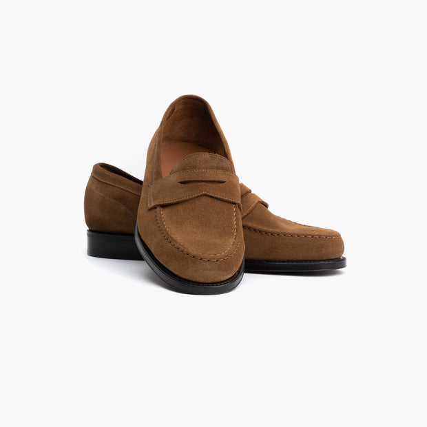 Berkeley Unlined Penny Loafer in Snuff Suede