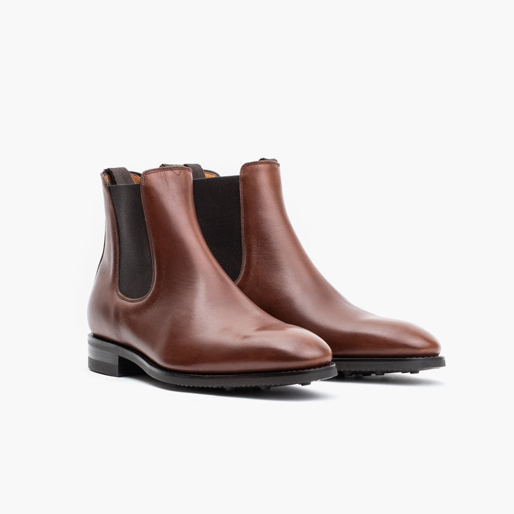 Chelsea Boot in Brown Waxed Calf