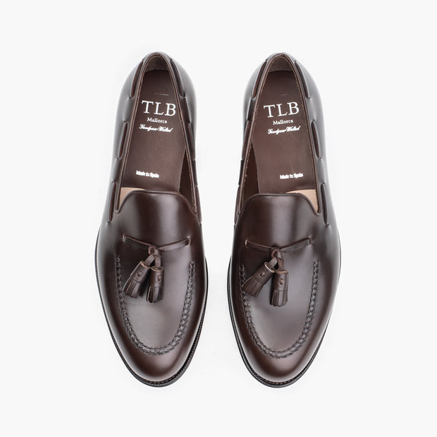 Tassel loafer 656 in Dark Brown Box Calf