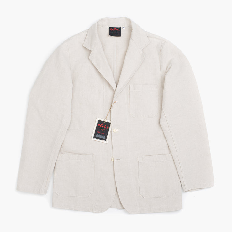 Blazer in Cotton Linen Hopsack - Ecru