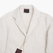 Blazer in Cotton Linen Hopsack - Ecru
