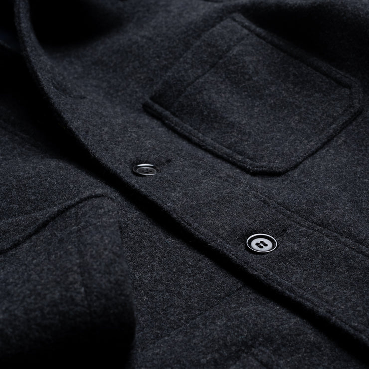 Workwear Jacket in Dark Grey Melton