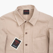 Workwear Jacket in Chalk Twill Cotton
