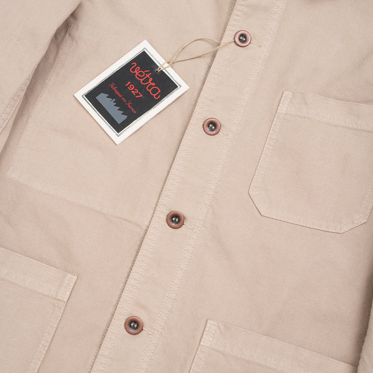 Workwear Jacket in Twill Cotton - Chalk