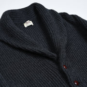 Lambswool Shawl Collar Cardigan - Dark Grey