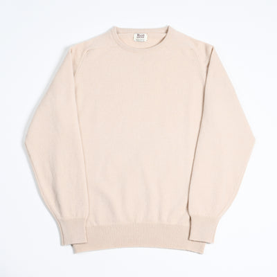 Leven Crewneck sweater in Lambswool - Beige