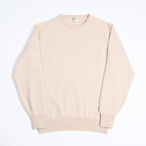 Leven Crewneck sweater in Lambswool - Beige