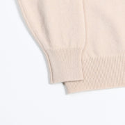 Leven Crewneck sweater in Lambswool - Beige