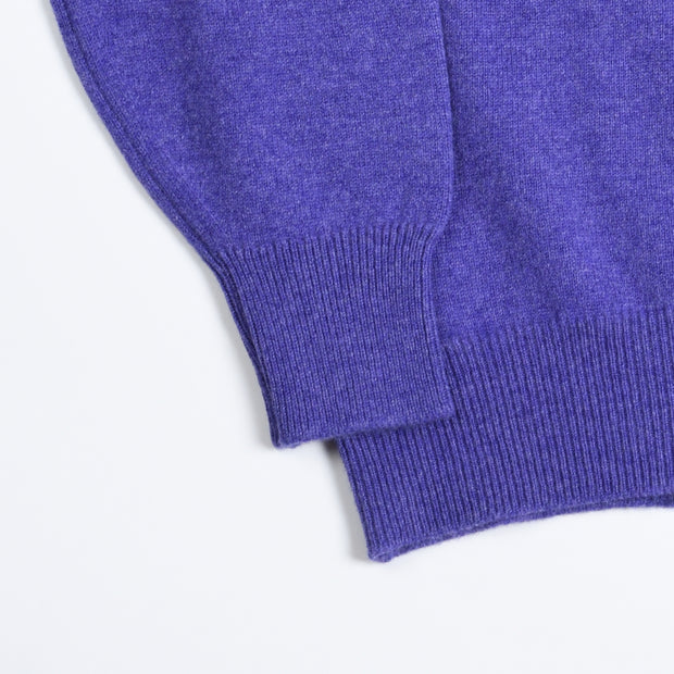 Leven Crewneck Sweater in Lambswool  - Heliotrope