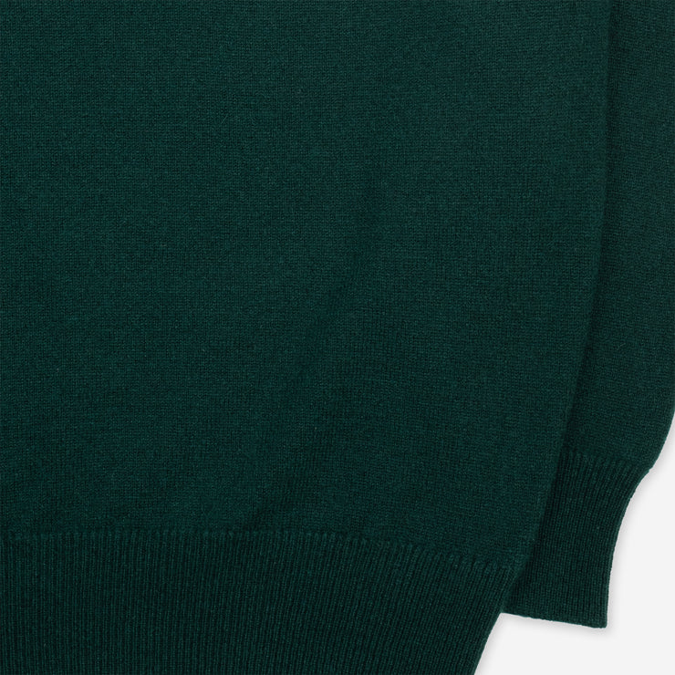 Leven Crewneck Sweater in Lambswool - Bottle Green