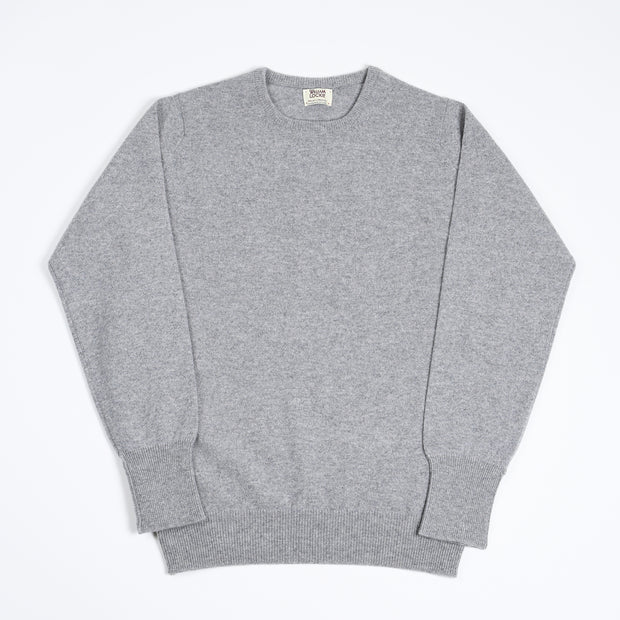 Rob Crewneck sweater in Lambswool - Flannel