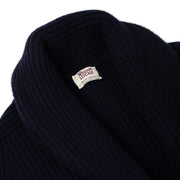 Geelong Lambswool Shawl Collar Cardigan - Navy
