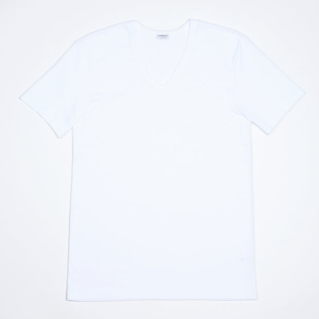 V-neck T-shirt 222 Business Class - White